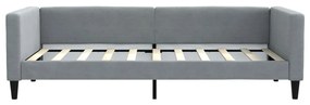 Sofá-cama c/ gavetão e gavetas 90x190 cm tecido cinzento-claro