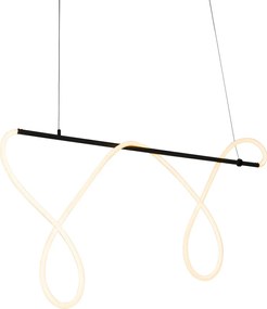 Candeeiro de suspensão design preto com LED regulável em 3 níveis - Danisha