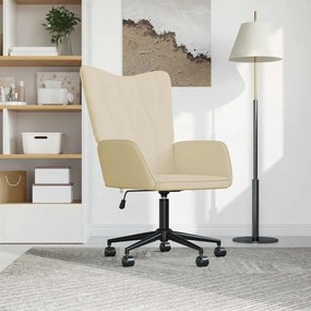 vidaXL Cadeira de descanso tecido cor creme
