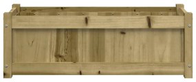 Vaso/floreira de jardim 90x31x31 cm madeira de pinho impregnada
