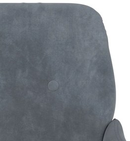 Cadeira c/ apoio de braços 62x79x79 cm veludo cinzento-escuro