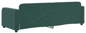 Sofá-cama 80x200 cm veludo verde-escuro