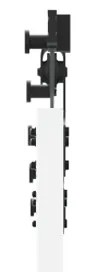Porta deslizante vidaXL com conjunto de ferragens Branca 93x211 cm Mad