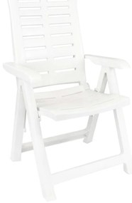 3 pcs conjunto de jantar para jardim polipropileno branco