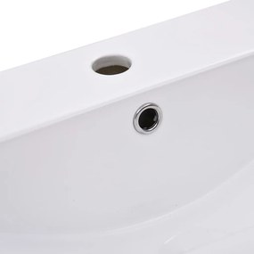 Lavatório embutido 91x39,5x18,5 cm cerâmica branco