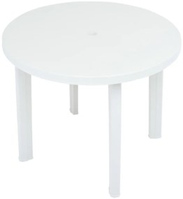 Mesa de jardim 89 cm plástico branco