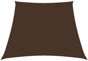 vidaXL Para-sol estilo vela tecido oxford trapézio 4/5x4 m castanho