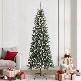 vidaXL Árvore de Natal Artificial Verde 240 cm PVC, Plástico e Aço