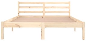 Estrutura de cama 140x200 cm pinho maciço