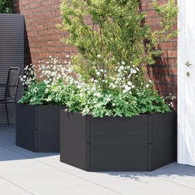 vidaXL Vasos/floreiras de jardim 2 pcs PP antracite