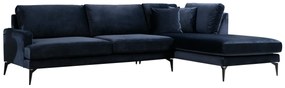Sofá de Canto Papira - Azul Marinho - 283 x 180 x 90 cm
