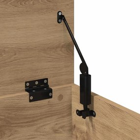 Caixa de Armazenamento vidaXL com Tampa Carvalho Artesanal 60x35x35 cm