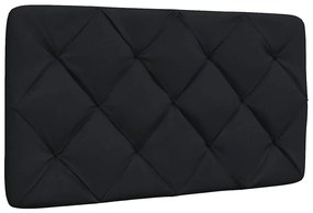 Estrutura de cama com LED sem colchão 90x190 cm tecido preto