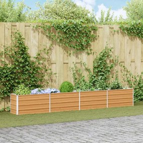 vidaXL Canteiro de jardim elevado Marrom Claro 320 x 40 x 45 cm