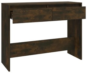 Mesa consola 100x35x76,5cm derivados de madeira carvalho fumado