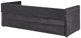 Cama dupla em bombazine cinzento escuro 90 x 200 cm MIMIZAN Beliani