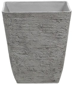 Vaso para plantas em pedra cinzenta 39 x 39 x 43 cm DELOS Beliani