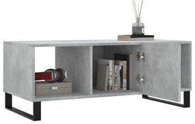 Mesa de centro 102x50x40 cm madeira processada cinza cimento