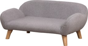 PawHut Sofá para Cão Estilo Escandinavo com Pés em Madeira e Revestimento em Tecido 72x44x31 cm Cinza | Aosom Portugal