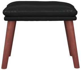Apoio de pés 45x29,5x35 cm couro artificial preto
