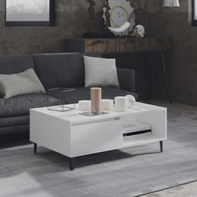 Mesa de centro 90x60x35 cm contraplacado branco