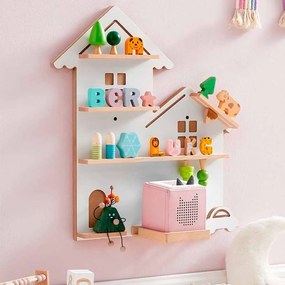 Prateleira para brinquedos de montagem fácil 18 x 55,6 x 59,7 cm branco