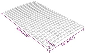 Estrado de ripas com 24 ripas 120x200 cm