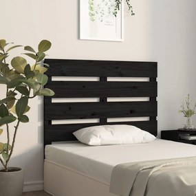 Cabeceira de cama 100x3x80 cm pinho maciço preto