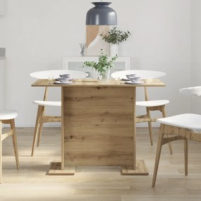 Mesa de Jantar vidaXL Artisan Oak 110x60x75 cm Madeira Engrenhada