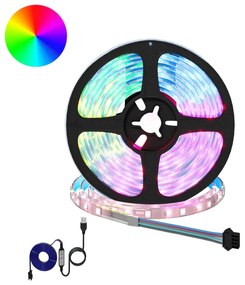 vidaXL Fita LED 4 pcs Preto e Transparente 300 x 0,8 x 0,3 cm