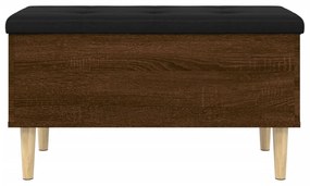 Banco arrumação 82x42x46 cm derivados madeira carvalho castanho