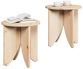 Mesa de centro 2 pcs Natural 41,5 x 41,5 x 44 cm