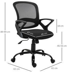 Vinsetto Cadeira de Oficina Ergonômica Cadeira de Escritório Basculant