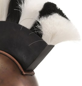 Capacete de soldado grego réplica LARP cobre prateado