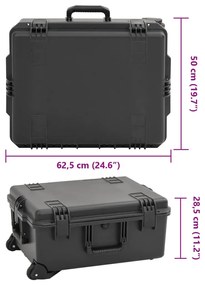 Mala de viagem portátil 62,5x50x28,5 cm PP preto