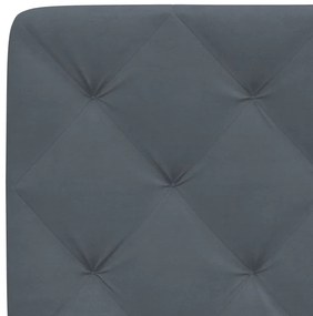 Estrutura de cama sem colchão 160x200 cm veludo cinzento-escuro