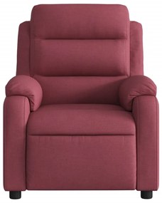 Poltrona elétrica reclinável tecido vermelho tinto