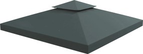 Cobertura de substituição para pergula de jardim (NÃO INLCUIDA) , poliéster, 3x3 m, cinzento antracite