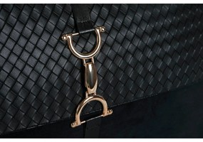 Almofada Home ESPRIT Preto Dourado 50 x 10 x 30 cm