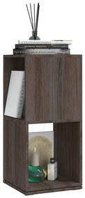 Armário giratório 34,5x34,5x75,5cm aglom. cinza/carv. castanho