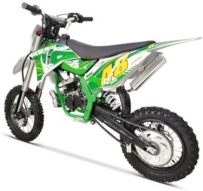 MINI MOTO Crianças MINICROSS gasolina 50cc 9cv Roan 50K 14/12" arranque a pedal Verde