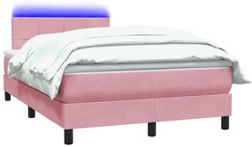 Cama com molas/colchão 120x220 cm veludo rosa
