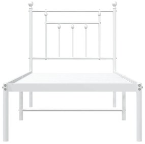 Estrutura de cama sem colchão com cabeceira 75x190 cm branco