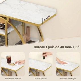 Mesa Consola de Entrada, 100 x 30 x 815 cm, 6 Prateleiras, Branco