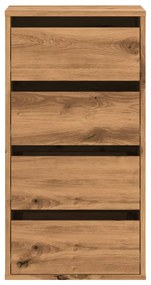 Cómoda com 4 Gavetas - 40x41x76 cm - derivados de madeira - carvalho a
