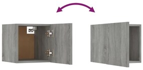 Móveis para TV de parede 8 pcs 30,5x30x30 cm cinzento sonoma