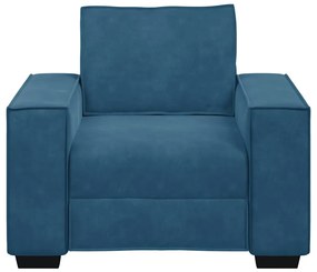 Poltrona 60 cm veludo azul