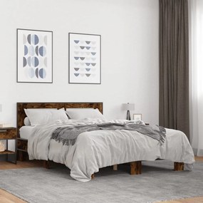 vidaXL Estrutura de cama 120x200 cm derivados madeira/metal
