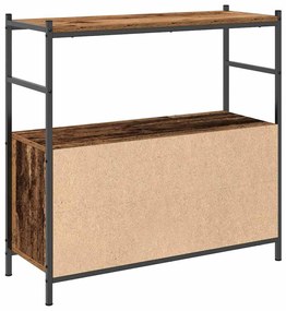Estante de Livros vidaXL Carvalho Fumado 80x30x78,5 cm Madeira de Enge