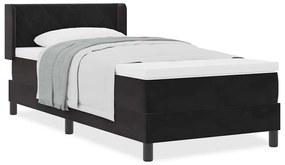 Cama Box com Colchão vidaXL Preta 100x200 cm Veludo
